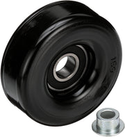 Gates 38042 front view pulley showing steel and plastic construction and OE fit benefit