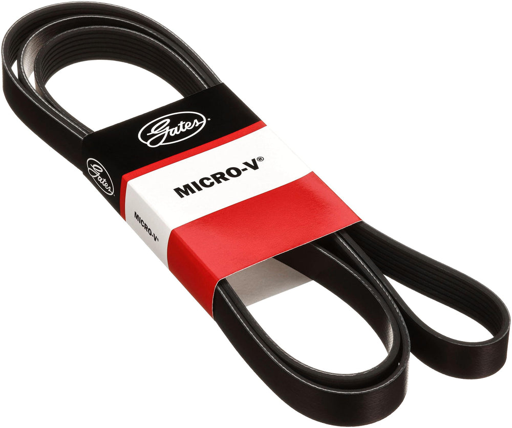Gates K070795 front view showing belt profile and packaging, demonstrating fit confidence