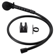 gcbcrit matte black shower head front view showing sleek finish and durable ABS material