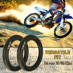 GDHSWJ inner tube installed on a dirt bike rear wheel demonstrating fit and stability