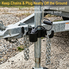 GDMQWSP storing safety chains in the cradle to prevent tangles and ground contact