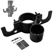 GDMQWSP front view mounted on jack tube showing organized chains and tidy storage benefit