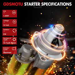 GDSMOTU starter side mounting detail displaying bolt pattern for easy installation