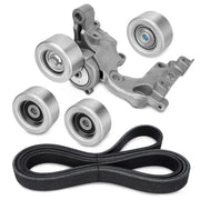 GDUKOP front view of tensioner and idler pulley kit showing components for quick identification and confidence