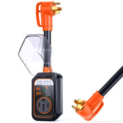 GEARGO front view showing 50A connector and high-visibility orange housing useful for quick identification