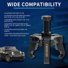 GEAROLL center forcing screw detail demonstrating controlled extraction force