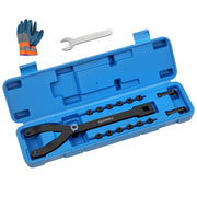 GEAROLL front view of full pulley holder kit showing tools and case for quick identification and benefit
