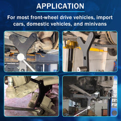 GEAROLL tool in use with 1/2" drive breaker bar demonstrating safe leverage application