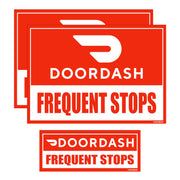 GEEKBEAR front-view red magnetic sign showing clear delivery ID and easy placement