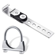 Geetery front view of hanger and clamp showing secure fit benefit