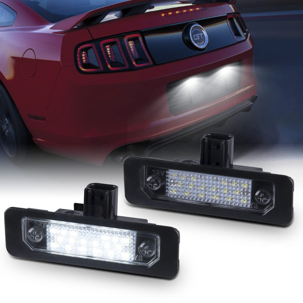 Gempro front view license plate light showing bright LEDs and improved visibility