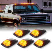 Gempro front view of five smoked-lens amber marker lights showing direct-fit benefit