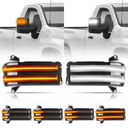 Gempro front view smoked mirror lamp showing clean OEM fit and improved visibility