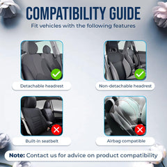 GENANY side profile of installed seat cover demonstrating snug fit