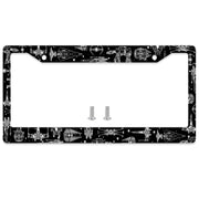 GENANY front view of plate frame showing movie design and slim border benefit