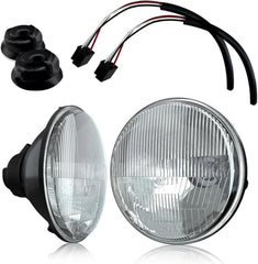 Generic 7-inch chrome housing front view showing bright lens and improved aesthetics