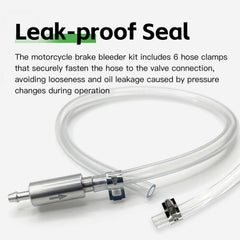 Generic brake bleeder hose close-up aluminum valve highlighting corrosion resistance