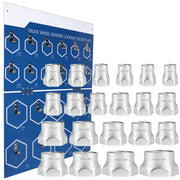 Generic front display board showing 21-piece socket set for fast selection and storage