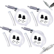 Generic front packaging showing the four-piece brake bleeder kit and its components, clear view of contents benefits fast setup