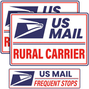 Generic front view of magnetic signs showing package and clear labeling, brand visibility benefit