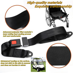 Generic buckle detail with one-button release for fast passenger access