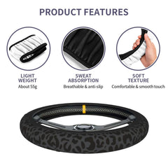 Generic brand close-up of steering cover textured surface for improved grip and breathability