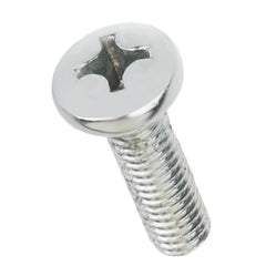 Generic brand front-packaging of 100 license plate screws showing bulk supply and rustproof benefit