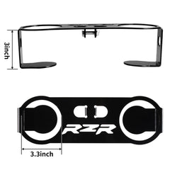 Generic garb bar cup holder mounted on Polaris RZR passenger bar, Generic benefit: easy access while riding