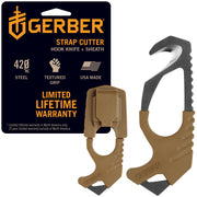 Gerber front view in coyote brown showing compact rescue design and quick access