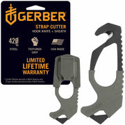 Gerber front view showing cutter and sheath for quick access benefit