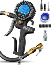 GERCHWAY inflator front view showing digital display and controls for accurate checks