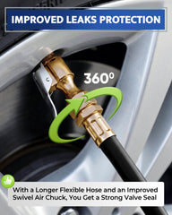 GERCHWAY longer hose and connector providing better reach and convenient maneuvering