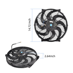 GESEXI fan mounted as pusher on radiator demonstrating efficient airflow in use