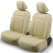 GIANT PANDA front view showing fitted beige seat cover and improved cabin look