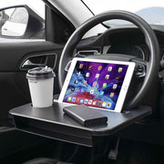 Gihunk front view of steering wheel tray showing stable eating surface