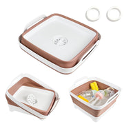 GIMWA front view of collapsible basin showing handles and capacity for easy carrying