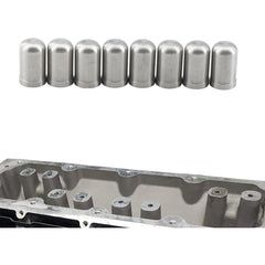 GJYSYP plugs seated in genuine DOD AFM valley cover illustrating correct installation and oil sealing