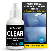 GlasWeld bottle front packaging showing product and brand benefits