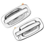 Gledewen driver-side chrome handle close-up showing polished finish and improved curb appeal
