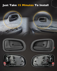 Gledewen exterior rear handle detail showing matte black finish, durable corrosion resistance benefit