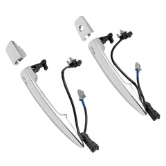 Gledewen front packaging showing chrome door handles and included parts for quick replacement