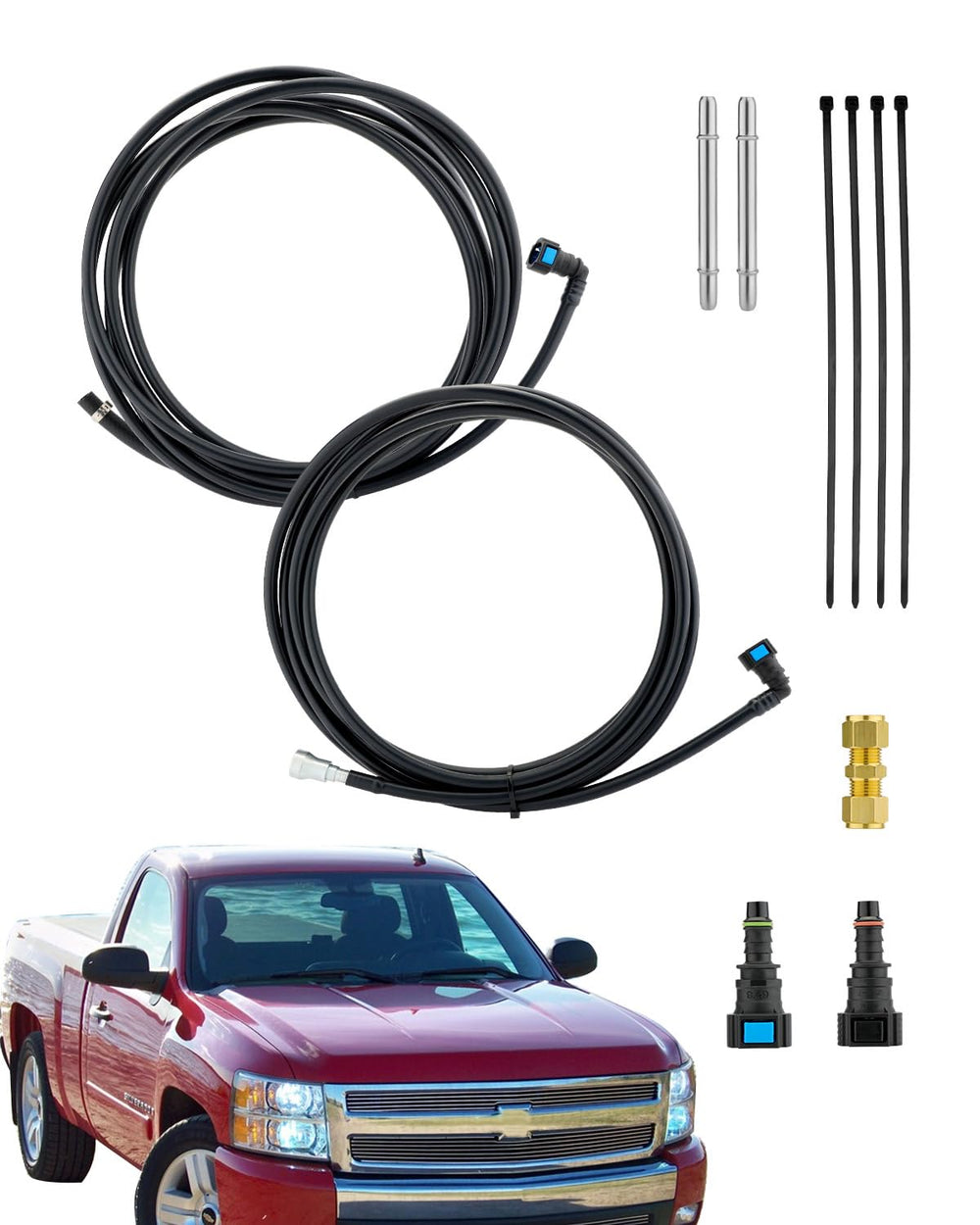Gledewen front packaging showing full fuel line kit and benefits