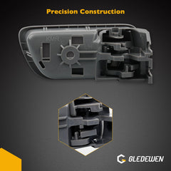 Gledewen driver-side handle installed demonstrating OEM-style replacement