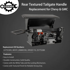 gledewen tailgate handle side profile displays smooth OEM-style contour