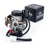 Glixal front view of 20mm carburetor showing complete assembly and fit benefit