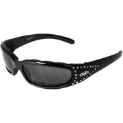 Global Vision Marilyn 3 front view showing sleek black frame and clear profile benefit: stylish protection