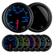 GlowShift front gauge assembly showing dial and matte trim, clear readings benefit