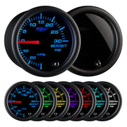GlowShift front view boost gauge showing clear numbering and stylish trim benefit easy reading