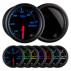 GlowShift front view of gauge showing clear dial and trim benefits
