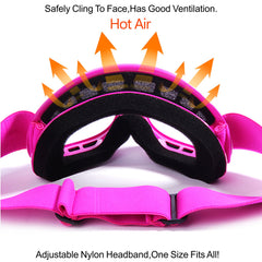 GLX dual-layer foam and adjustable strap demonstrating snug comfortable seal